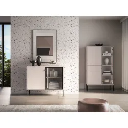 Spintelė su LED apšvietimu BARNET, kašmyro, 107x40x86 cm