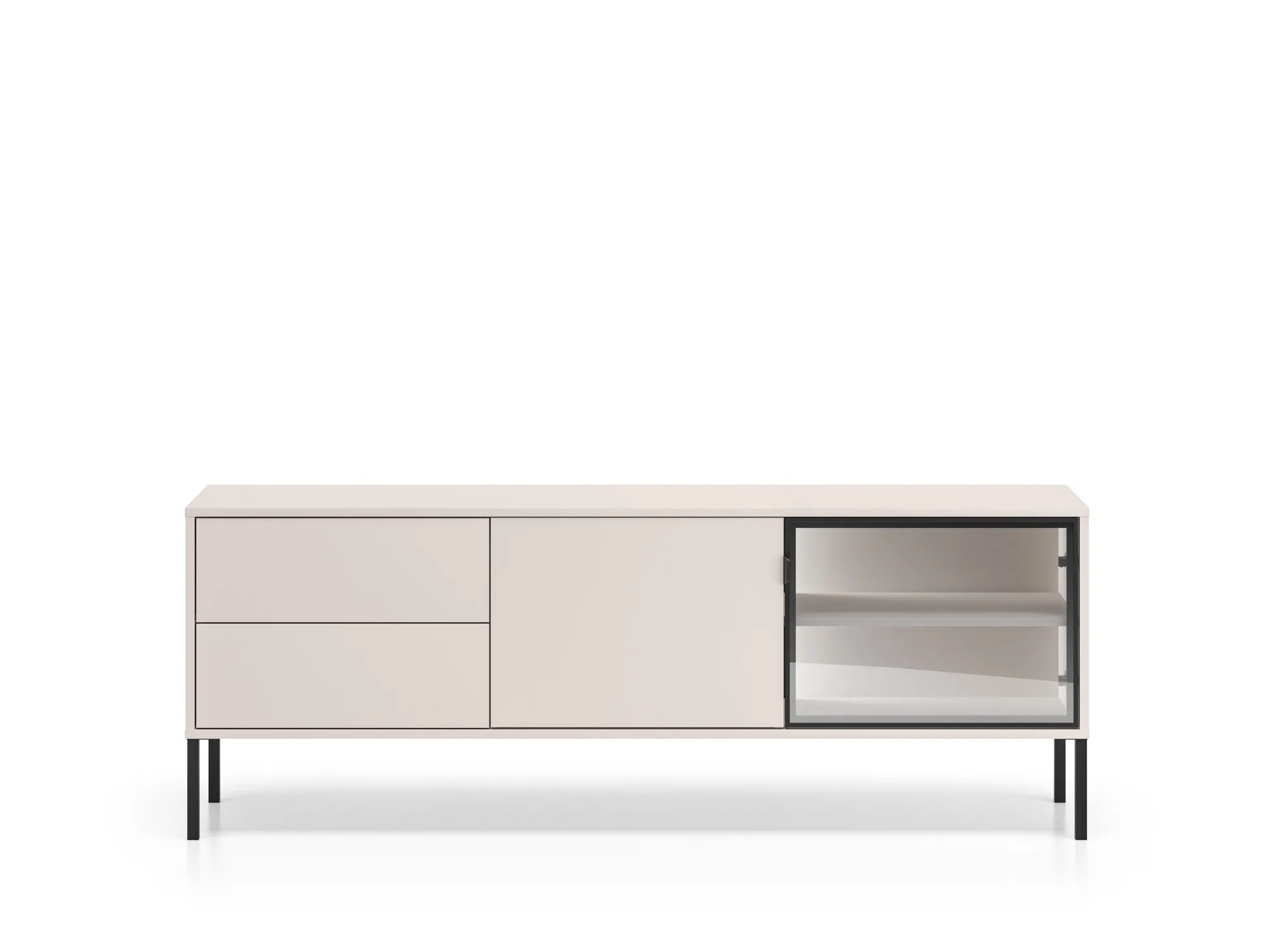 TV spintelė su LED apšvietimu BARNET, kašmyro, 160x40x59 cm