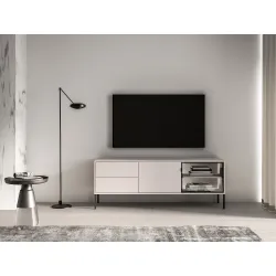 TV spintelė su LED apšvietimu BARNET, kašmyro, 160x40x59 cm
