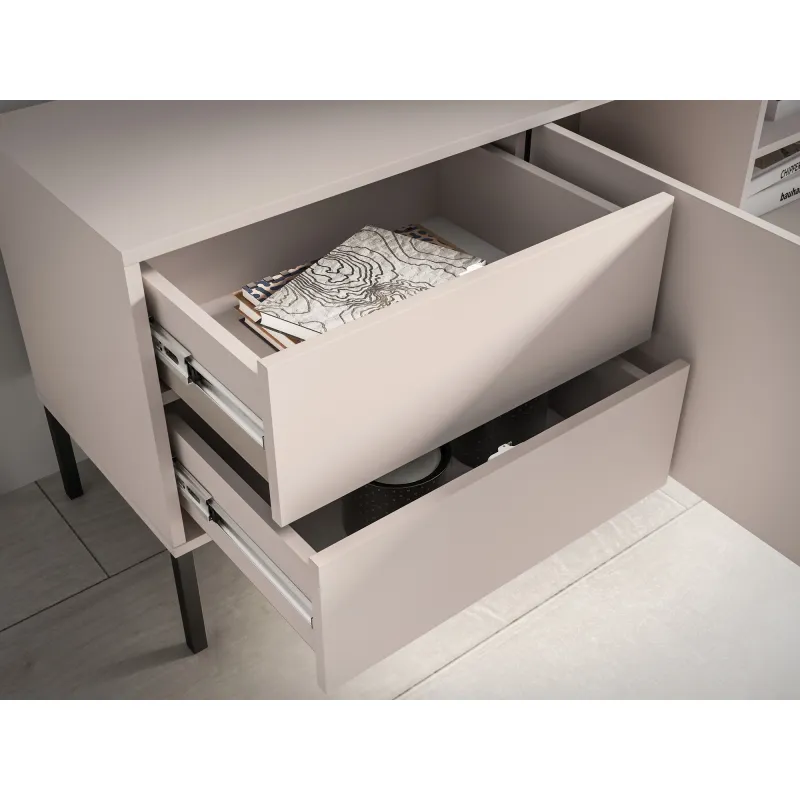 TV spintelė su LED apšvietimu BARNET, kašmyro, 160x40x59 cm