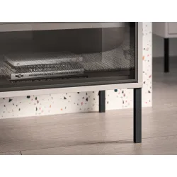 TV spintelė su LED apšvietimu BARNET, kašmyro, 160x40x59 cm