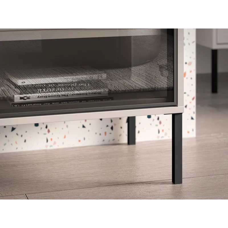 TV spintelė su LED apšvietimu BARNET, kašmyro, 160x40x59 cm