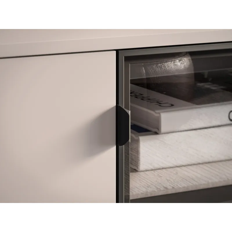 TV spintelė su LED apšvietimu BARNET, kašmyro, 160x40x59 cm