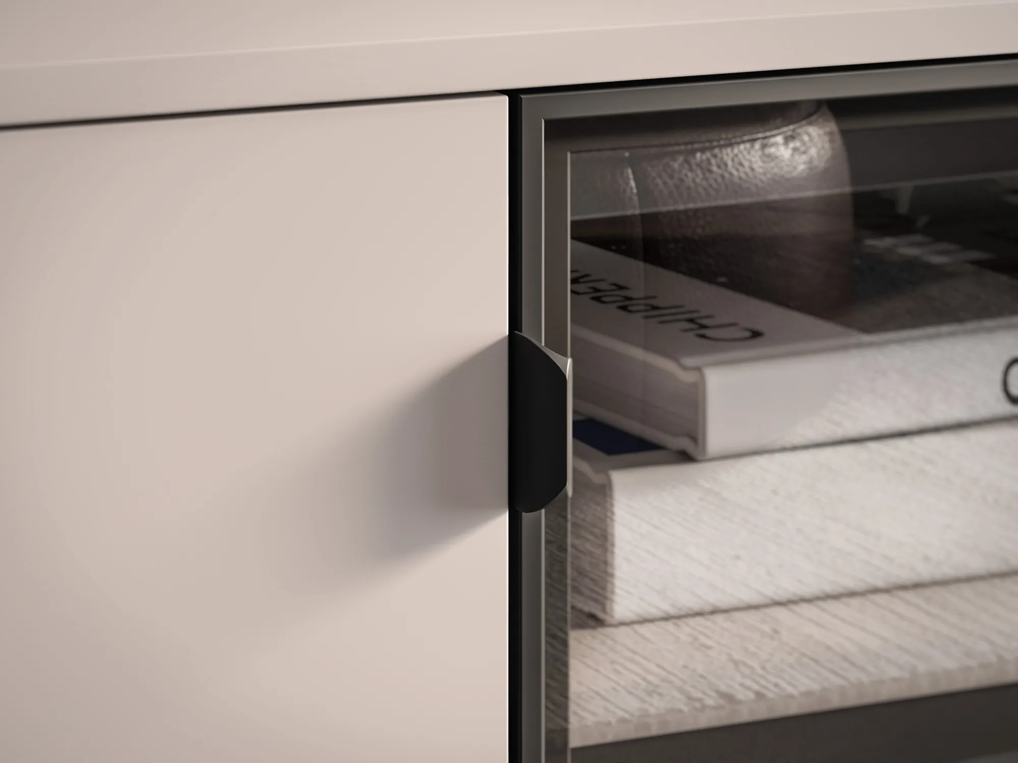 TV spintelė su LED apšvietimu BARNET, kašmyro, 160x40x59 cm