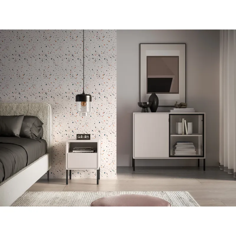 Naktinis staliukas BARNET, kašmyro, 40x34x53 cm