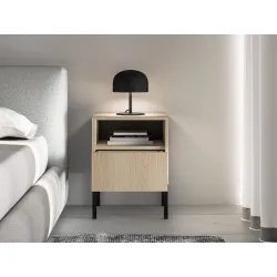 Naktinis staliukas BARNET, ąžuolo, 40x34x53 cm