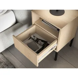 Naktinis staliukas BARNET, ąžuolo, 40x34x53 cm