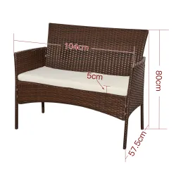 Lauko baldų komplektas COMO BROWN