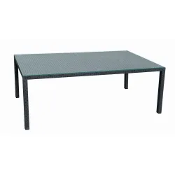 Lauko stalas SD001, juodas, 200x100 cm