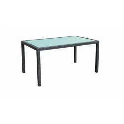 Lauko stalas SD002, juodas, 150x90 cm