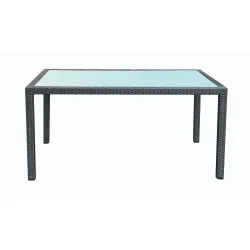 Lauko stalas SD002, juodas, 150x90 cm