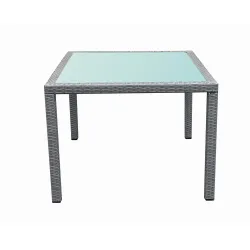 Lauko stalas SD003, pilkas, 100x100 cm