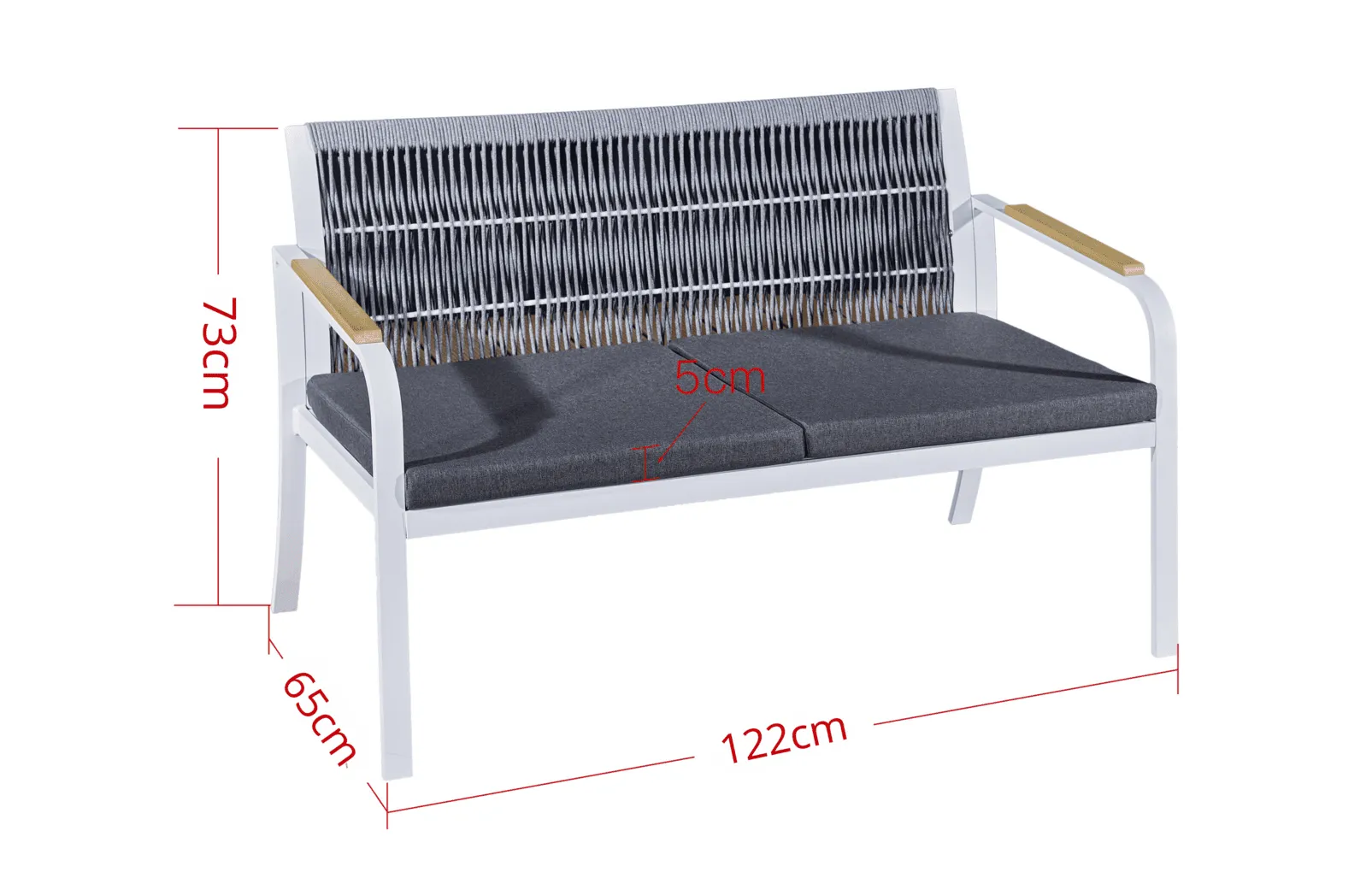 Lauko sofa RARIO, 122x65x73 cm