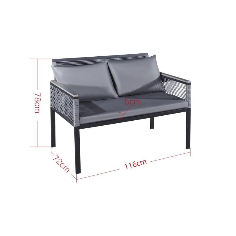 Lauko sofa CORTIO, 116x72x78 cm