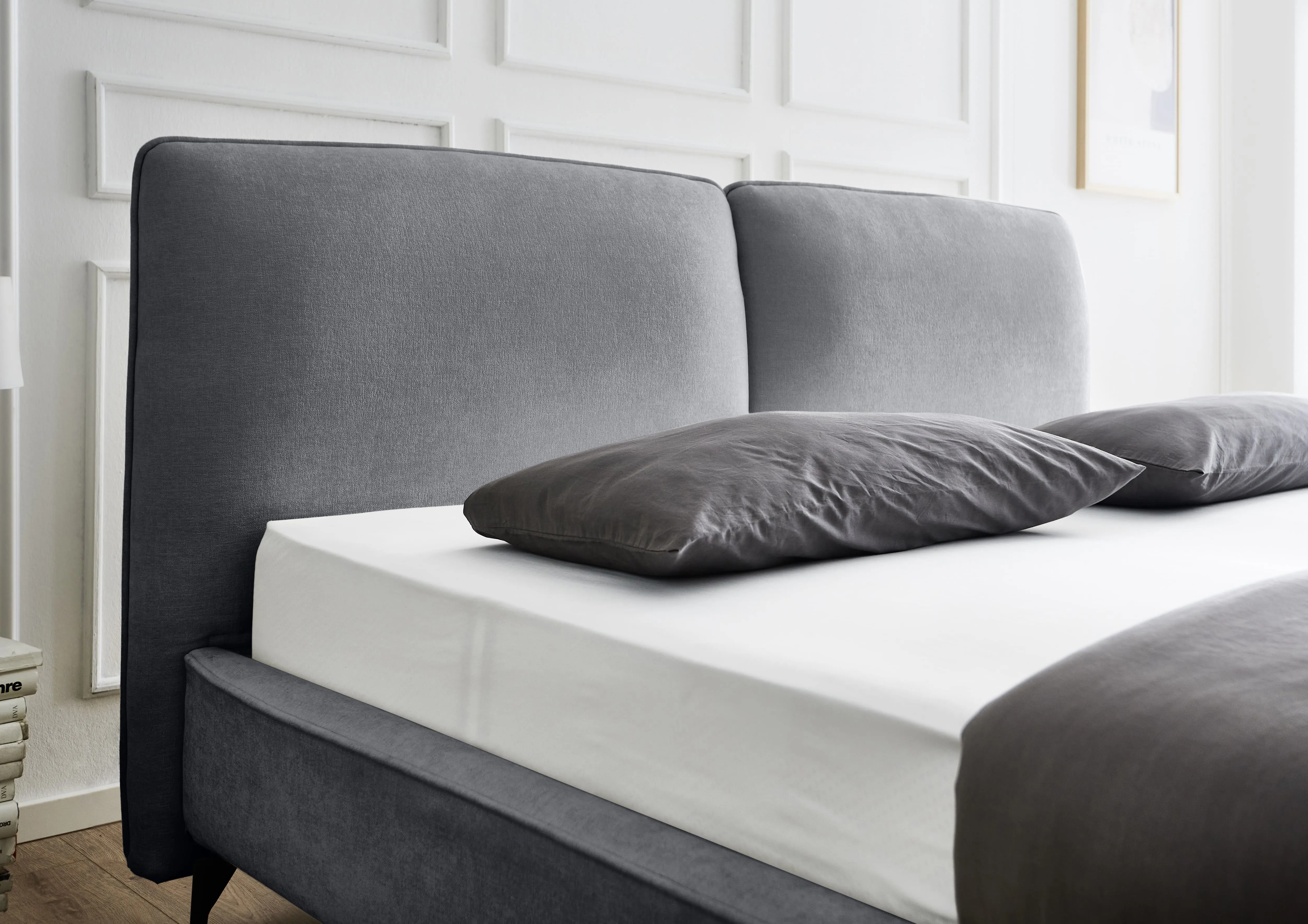 Lova 160/180/200 cm INFINA F1, pilka