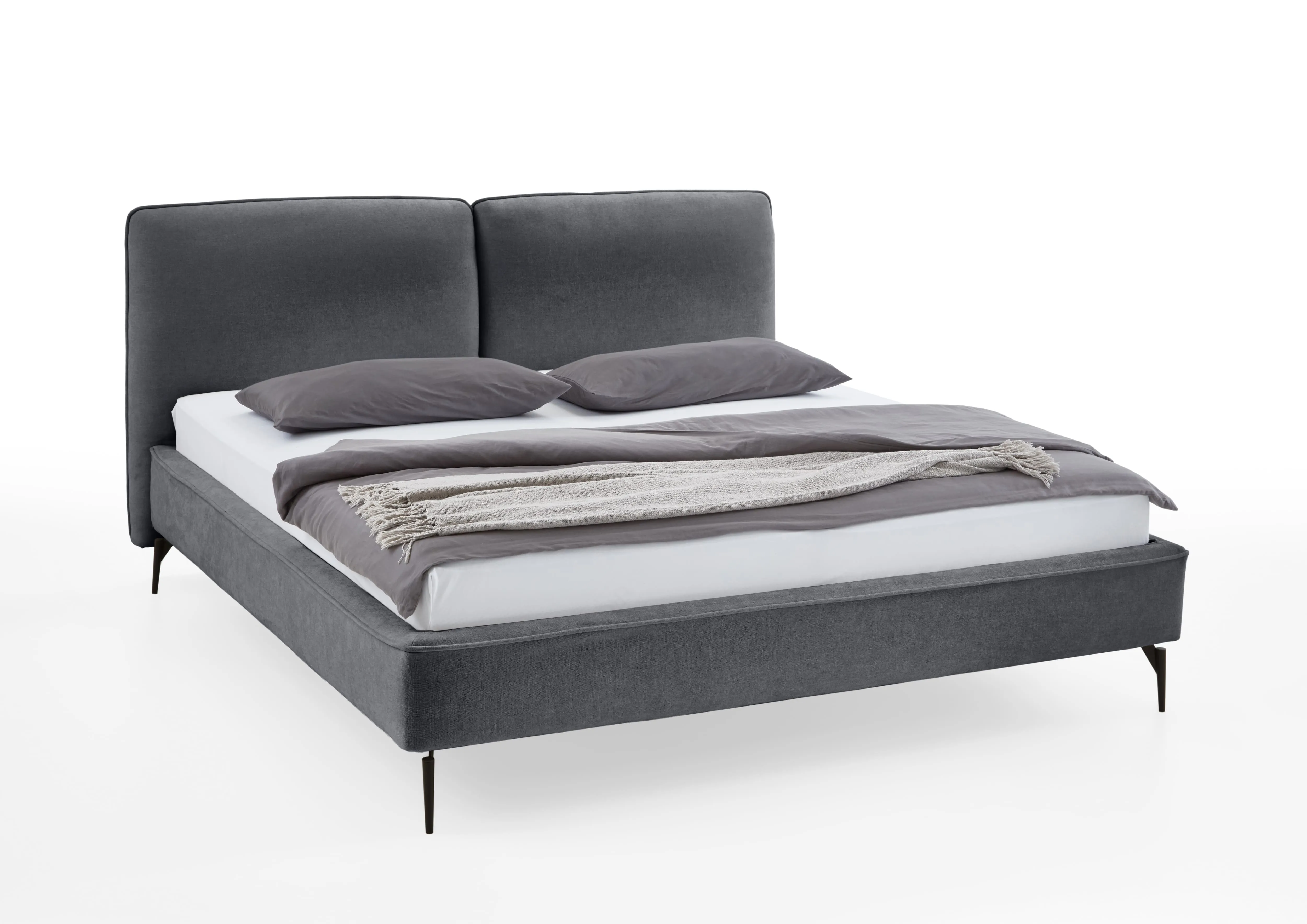 Lova 160/180/200 cm INFINA F1, pilka