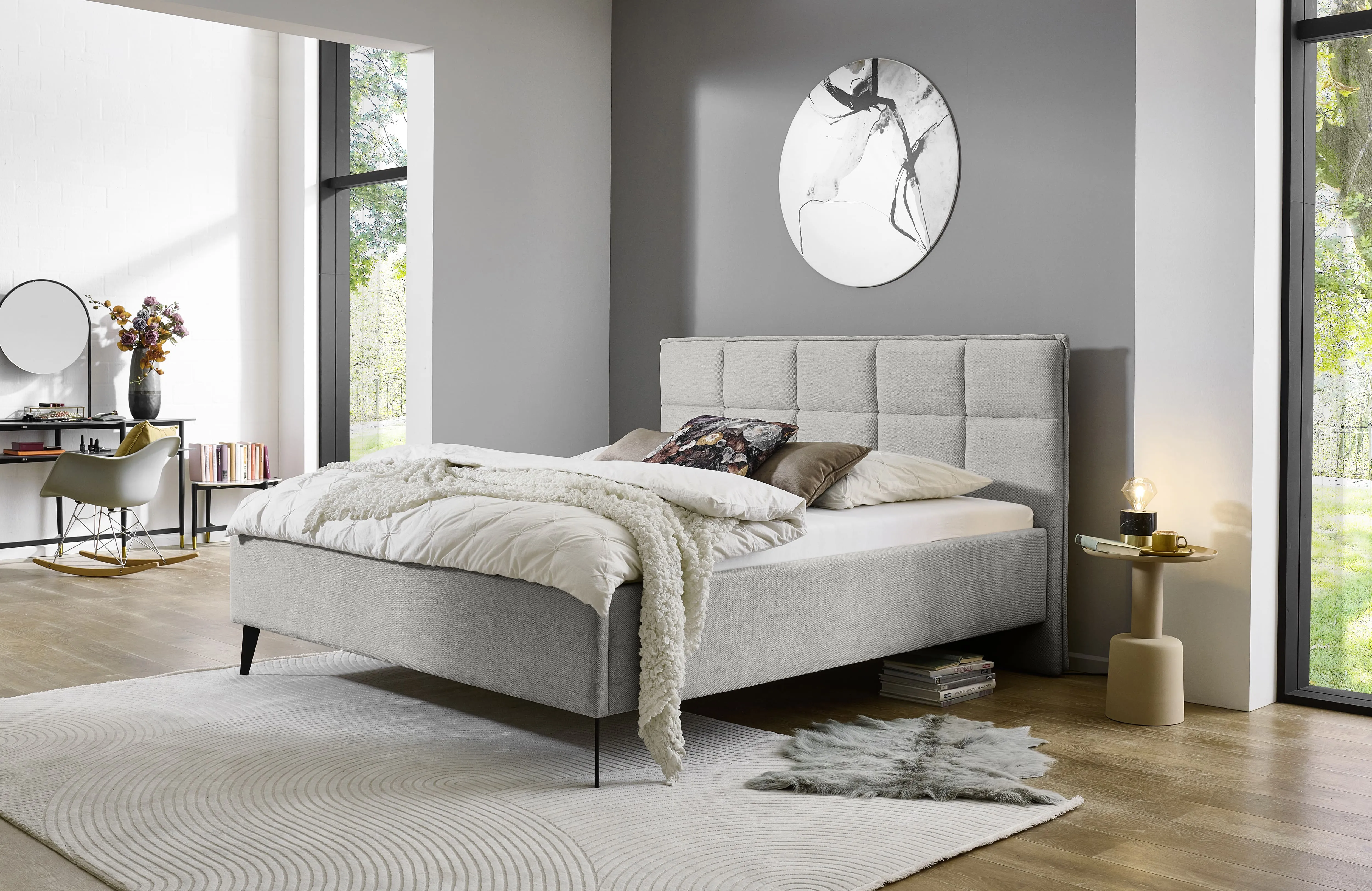 Lova 160/180 cm PAULA, pilka