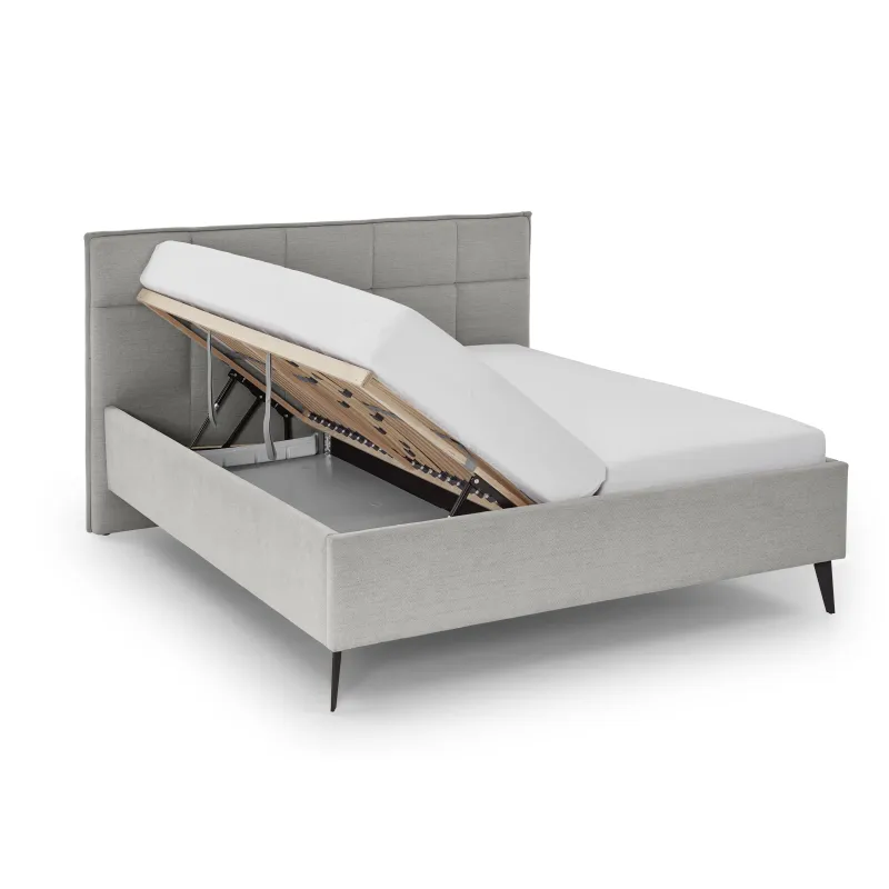 Lova 160/180 cm PAULA su pat. dėže, pilka