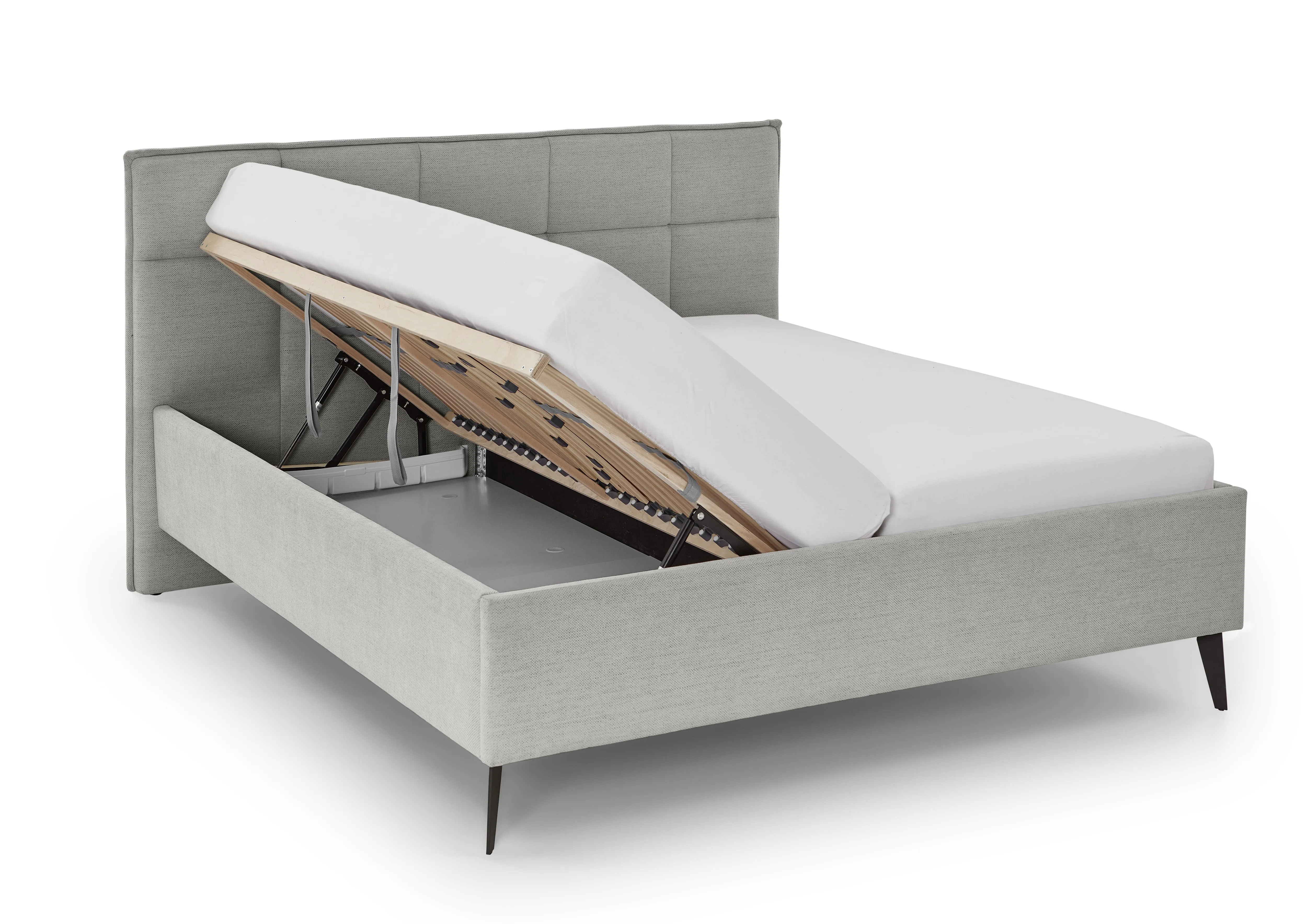 Lova 160/180 cm PAULA su pat. dėže, pilka