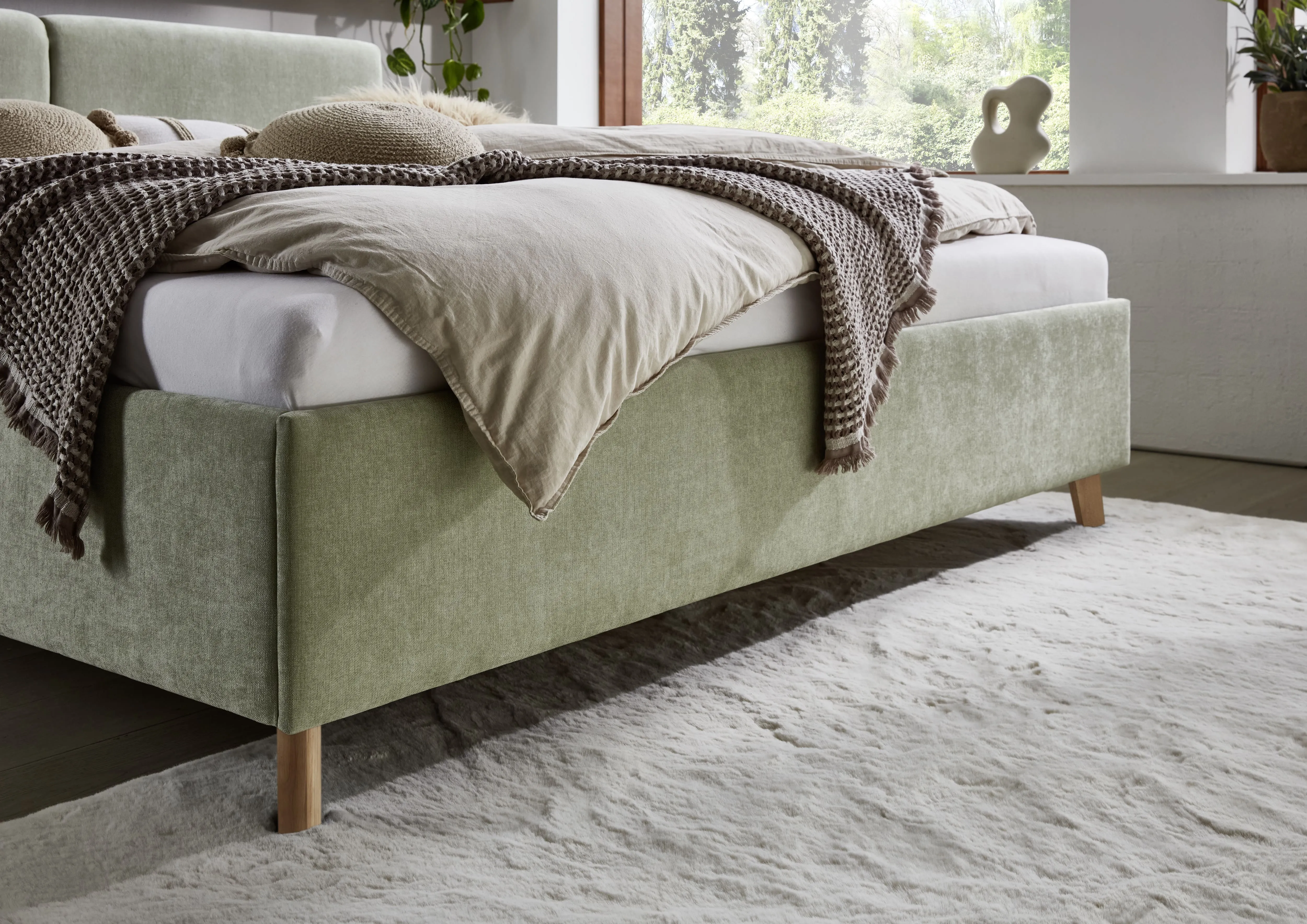 Lova 140/160/180 cm PIANA, šviesiai žalia