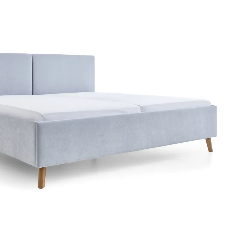 Lova 140/160/180 cm PIANA, šviesiai mėlyna