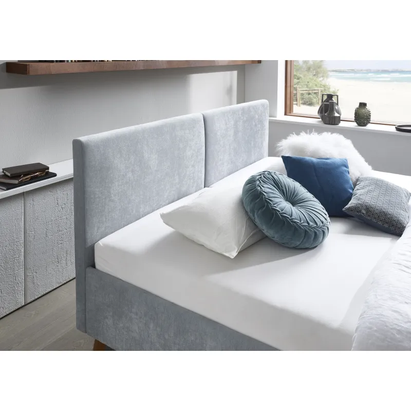 Lova 140/160/180 cm PIANA, šviesiai mėlyna