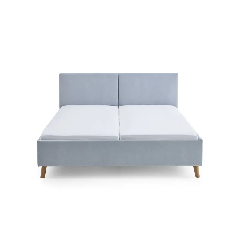 Lova 140/160/180 cm PIANA, šviesiai mėlyna