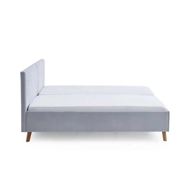 Lova 140/160/180 cm PIANA, šviesiai mėlyna