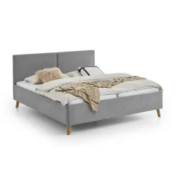 Lova 140/160/180 cm PIANA, pilka