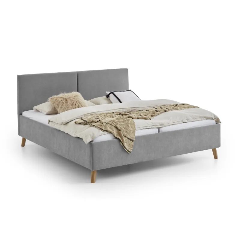 Lova 140/160/180 cm PIANA, pilka