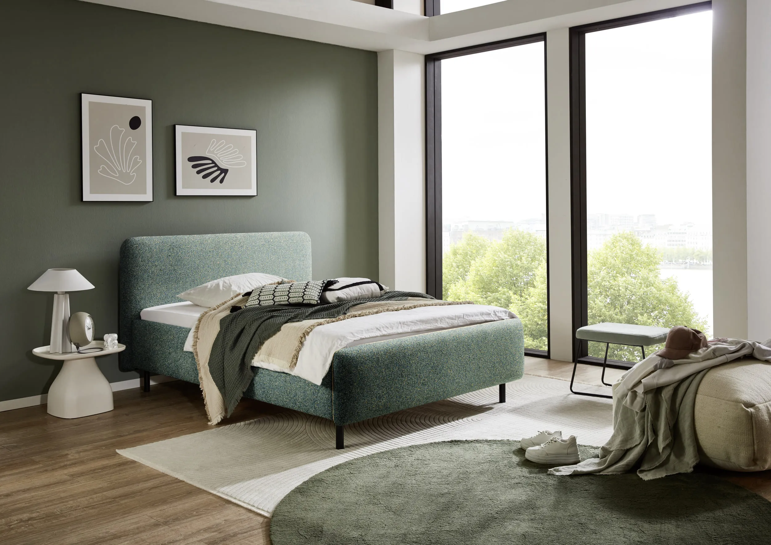 Lova 140/160/180 cm PRIMA, žalia