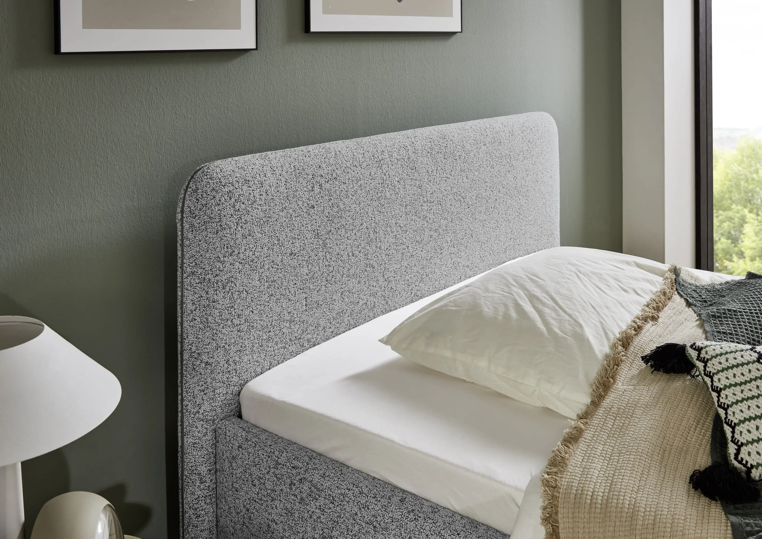 Lova 140/160/180 cm PRIMA, pilka