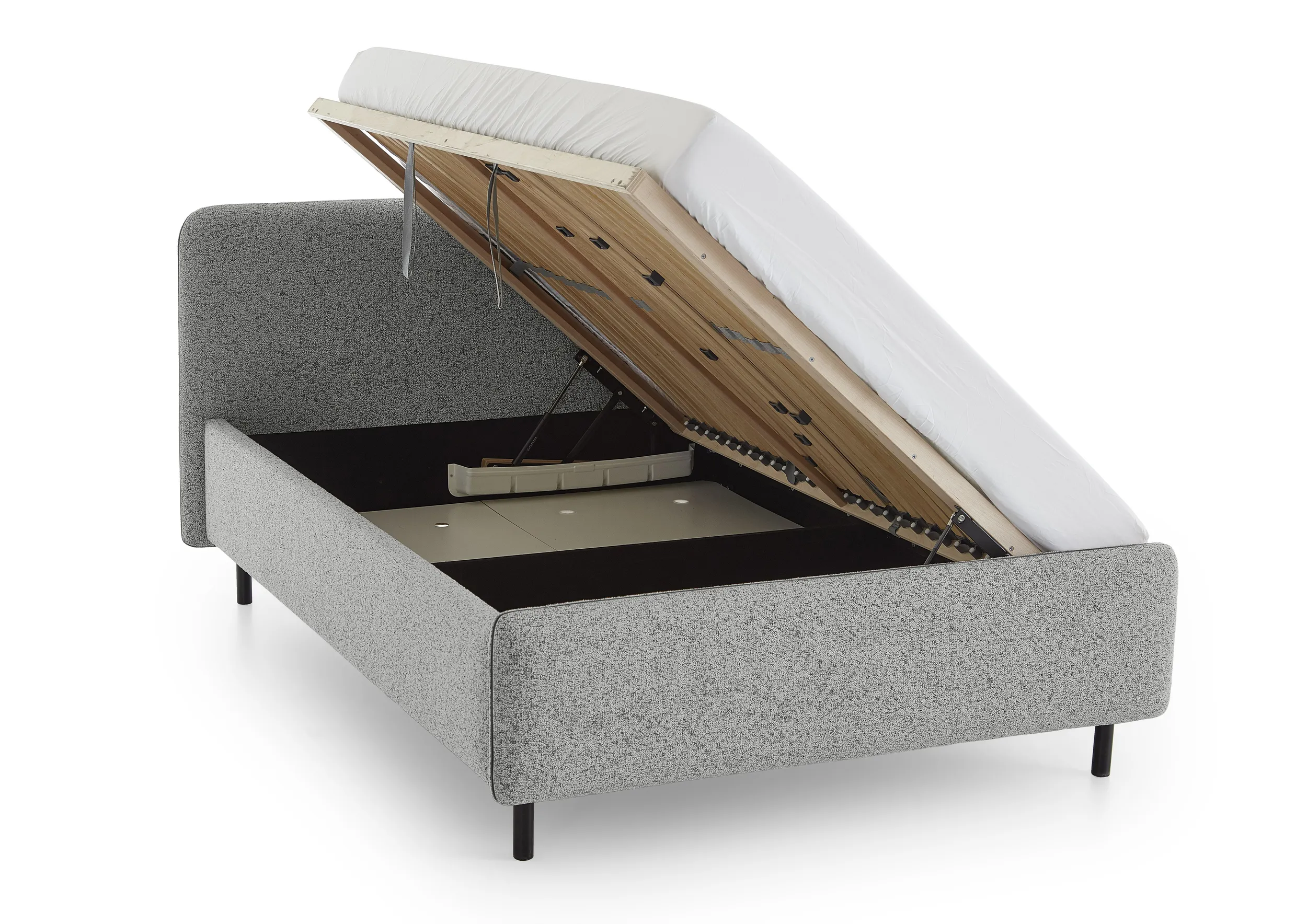 Lova 140/160/180 cm PRIMA su pat. dėže, pilka