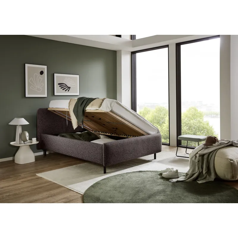 Lova 140/160/180 cm PRIMA su pat. dėže, antracito