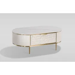 Žurnalinis staliukas STILI, baltas, 122x71x45 cm