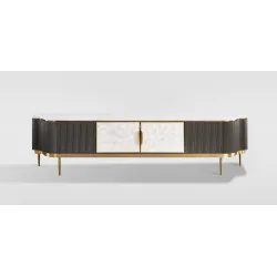 TV spintelė STILI, grafito, 200x40x52 cm