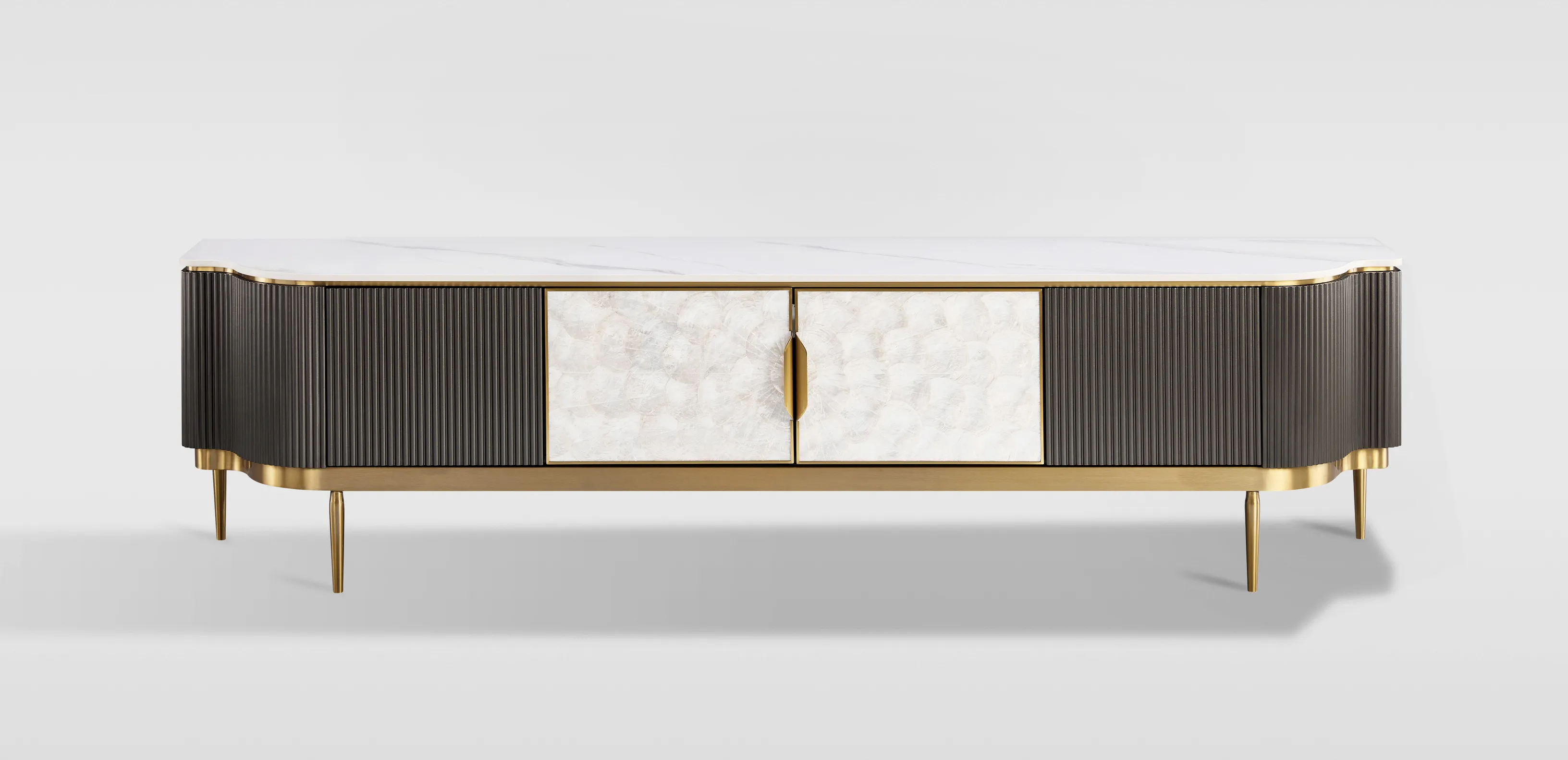 TV spintelė STILI, grafito, 200x40x52 cm