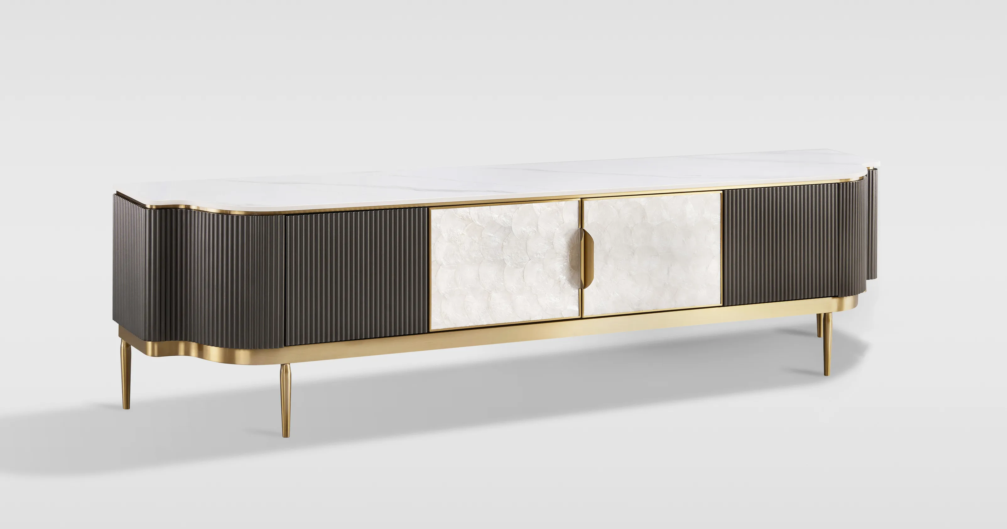 TV spintelė STILI, grafito, 200x40x52 cm