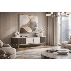 TV spintelė STILI, grafito, 200x40x52 cm