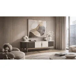 TV spintelė STILI, grafito, 200x40x52 cm