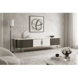 TV spintelė STILI, grafito, 200x40x52 cm