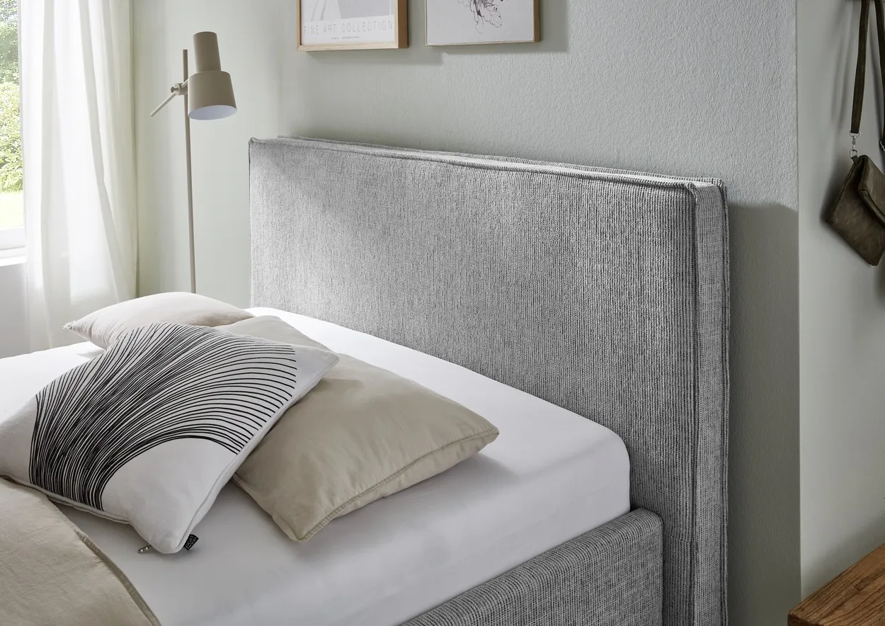 Lova 140/160/180 cm RIVO, šviesiai pilka