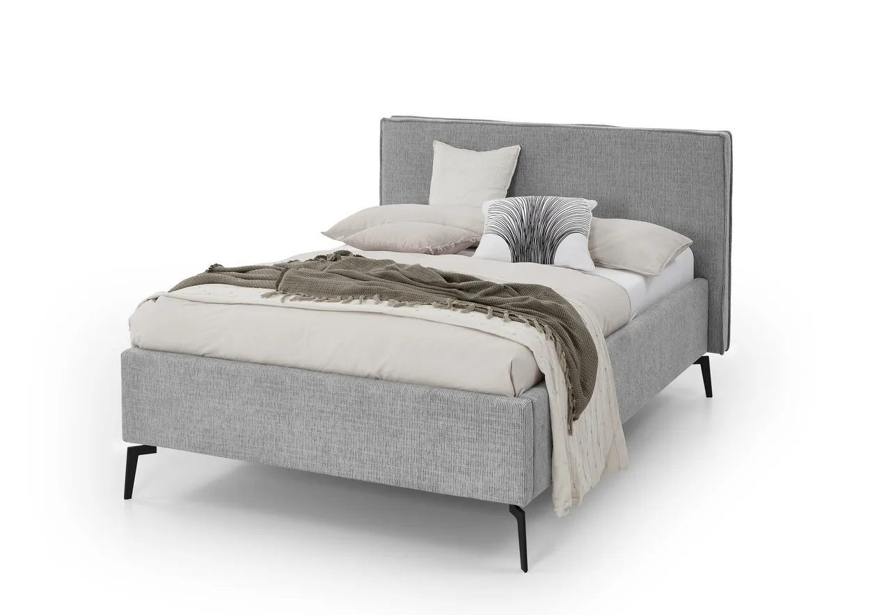 Lova 140/160/180 cm RIVO, šviesiai pilka