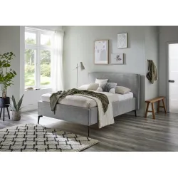 Lova 140/160/180 cm RIVO, šviesiai pilka