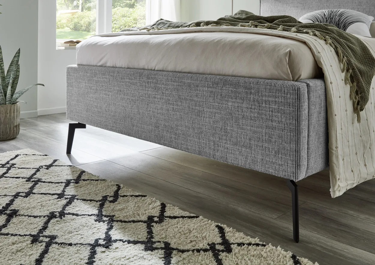 Lova 140/160/180 cm RIVO, šviesiai pilka