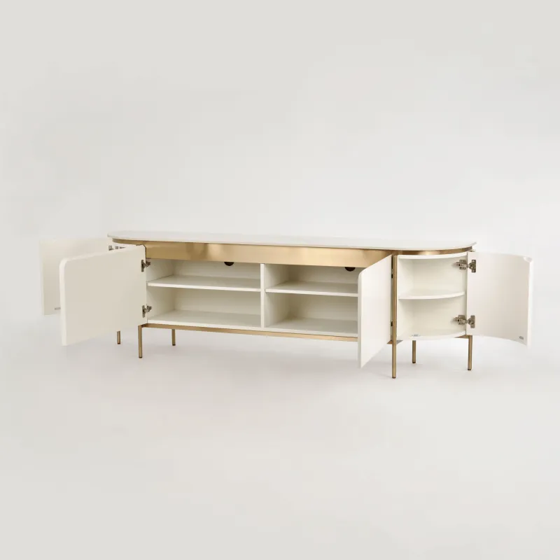 TV spintelė STILI, ecru, 200x40x60 cm