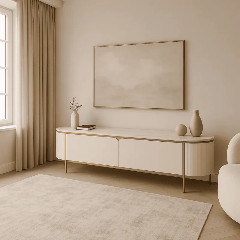 TV spintelė STILI, ecru, 200x40x60 cm