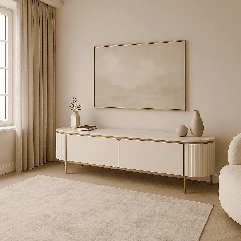 TV spintelė STILI, ecru, 200x40x60 cm