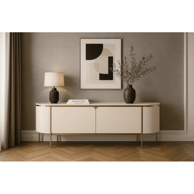 TV spintelė STILI, ecru, 200x40x60 cm