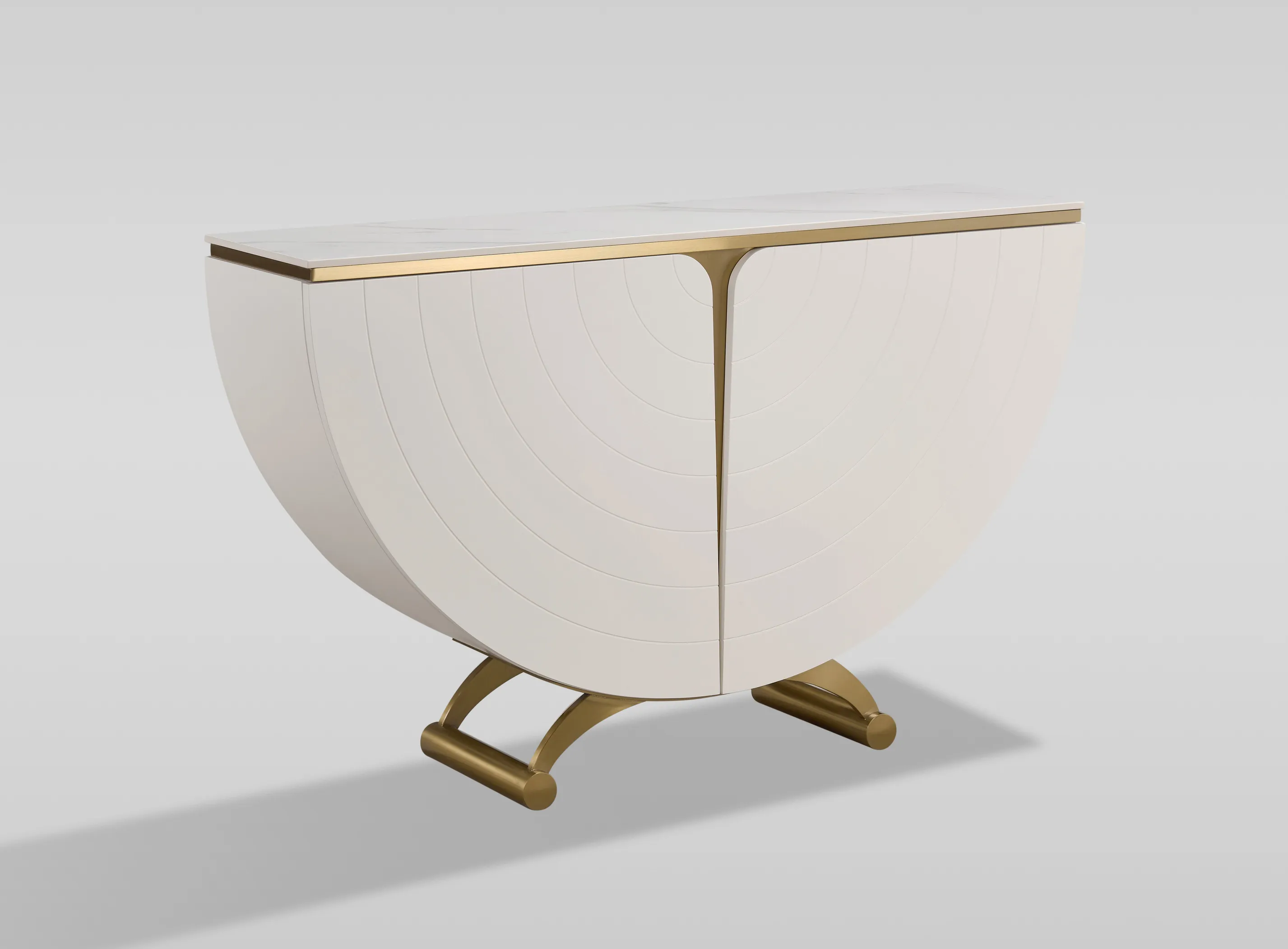 Spintelė STILI, off-white, 140x35x86 cm